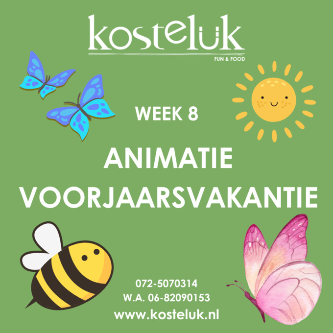 ANIMATIE@KOSTELUK Voorjaarsvakantie 17-01 T/M 21-01-2025