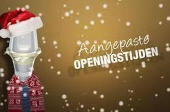 OPENINGSTIJDEN FEESTDAGEN / DECEMBER 